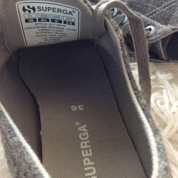 🎈SALE🎈NEW⭐️HP⭐️Superga 2750 Wool-plaid Sneaker - Picture 11 of 11